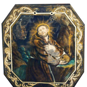 Plaque sur cuivre émaillé, saint Jérôme, Limoges 18e