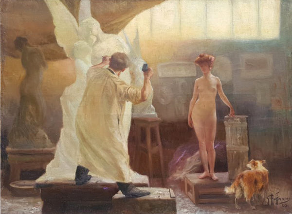 L'atelier - Gaston HOFFMANN(1833-1977)
