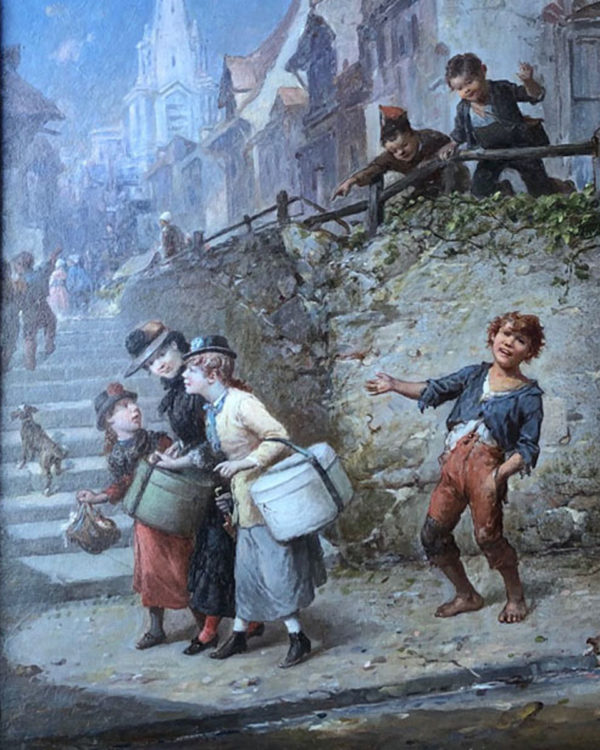 Enfants s'amusant - François Louis LANFANT dit LANFANT de Metz (1814-1892)