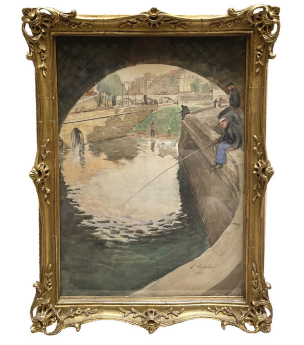 une-aquarelle-le-pont-neuf-paris-par-eugene-leon-lambert