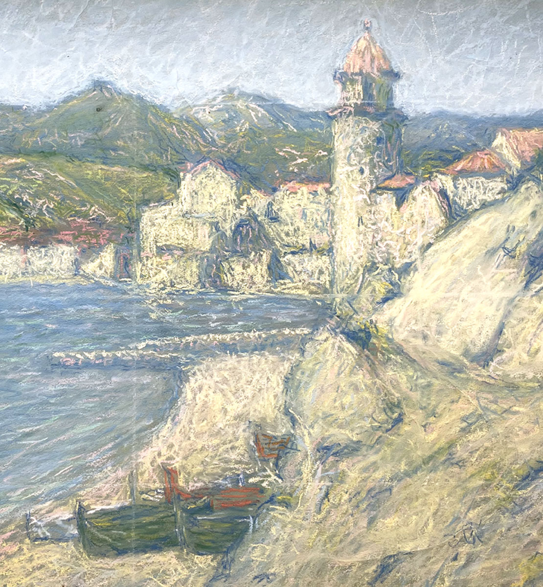 pastel-collioure-par-achille-lauge-date-1928-3