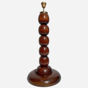 Grand pied de lampe en bois tourné, attribué à Charles Dudouyt, Paris, France, vers 1940