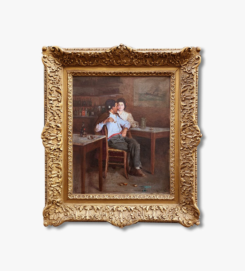 huile-sur-toile-bar-a-villefranche-sur-mer-par-edmond-picard