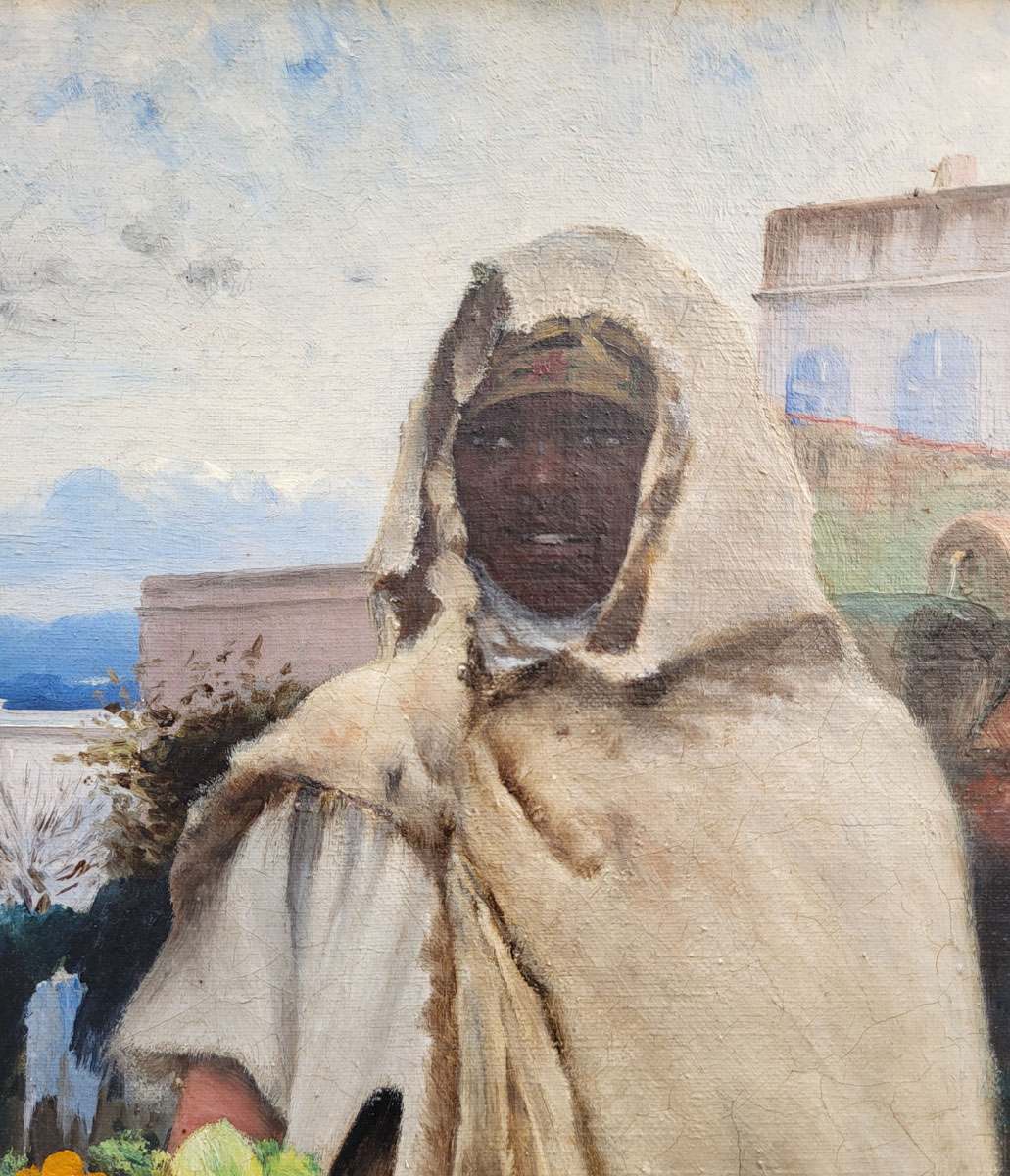 huile-sur-toile-le-muletier-et-son-ane-a-alger-par-alfred-schlomka-2